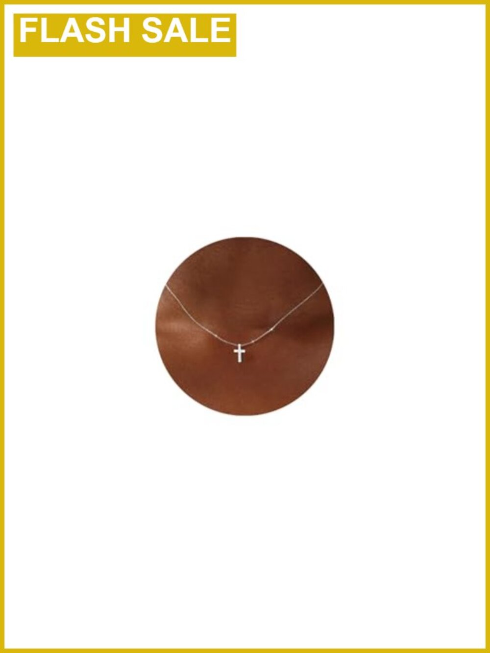 14K Gold Plated Dainty Cross Necklace 18in Kids Girls Jewelry Gift